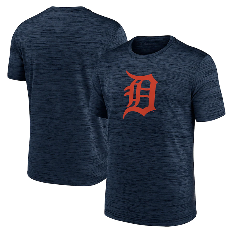 Men's Detroit Tigers Navy Team Logo Velocity Performance T-Shirt Men's Detroit Tigers Navy Team Logo Velocity Performance T-Shirt